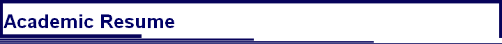 Academic Resume
